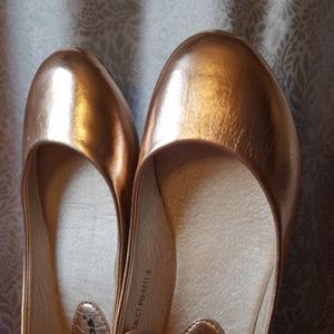 Rose Gold Ballet Flats